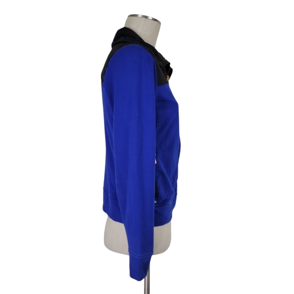 Lauren Ralph Lauren Active Jacket Size S Blue Black Front Zip Zipper Pockets - Picture 4 of 14